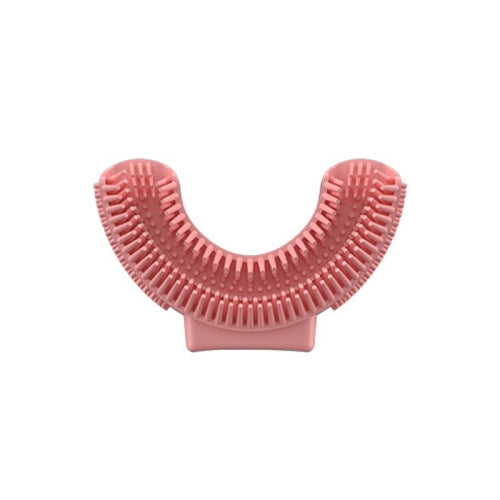 2 PCS Silicone U-Shaped Replaceable Brush Head 2-8 Years Old Oral Electric Toothbrush Head(Pink )