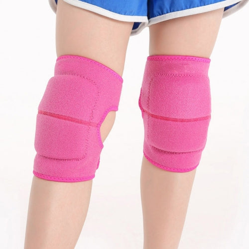 2 Pairs Children Sponge Thickened Knee Pads Sports Dancing Anti-Fall Protective Gear, Specification: S (Rose Red)