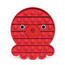 5 PCS Child Mental Arithmetic Desktop Educational Toys Silicone Pressing Board Game, Style: Octopus (Red)
