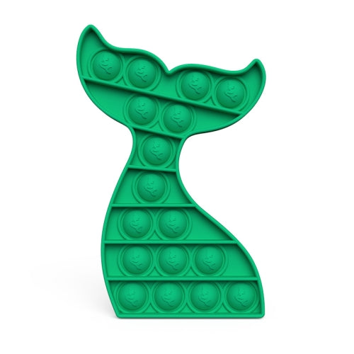 5 PCS Child Mental Arithmetic Desktop Educational Toys Silicone Pressing Board Game, Style: Mermaid (Green)