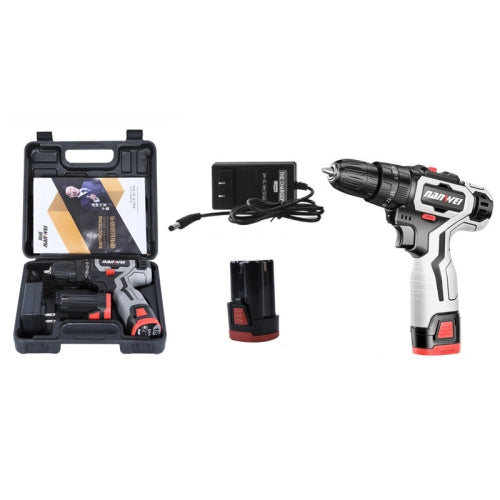 NANWEI Electric Screwdriver Percussion Drill Mini Hand Lithium Electric Drill, CN Plug, 18V Impact Type (One Battery One Charger)