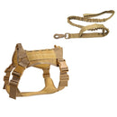 Outdoor Dog Vest Chest Harness Large And Medium-Sized Dog Training Vest Dog Leash, Size: M(Khaki)