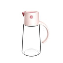 Kitchen Automatic Opening And Closing Oil Can Leak-Proof Seasoning Bottle With Lid, Capacity: 550ml (Pink)
