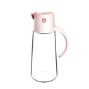 Kitchen Automatic Opening And Closing Oil Can Leak-Proof Seasoning Bottle With Lid, Capacity: 650ml (Pink)