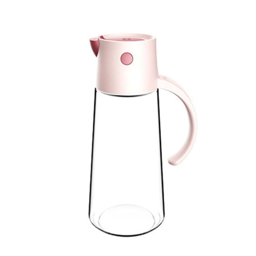 Kitchen Automatic Opening And Closing Oil Can Leak-Proof Seasoning Bottle With Lid, Capacity: 650ml (Pink)