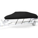 210D Waterproof Boat Cover Speedboat Towed Fishing V-Shaped Boat Cover Rain And Sun Protection Cover, Specification: 14-16FT 530x290cm