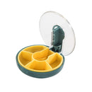 5 PCS Portable Sealed Pill Box Travel Pill Storage Box Cuttable Type (Dark Green)