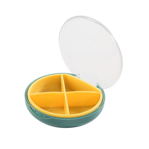 5 PCS Portable Sealed Pill Box Travel Pill Storage Box Regular Style-Dark Green
