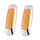 2 PCS 12/24V 8 LEDs Explosion Lightning Plating Edge Light Side Tail Light(Yellow)