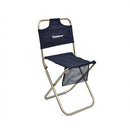 ShineTrip Outdoor Backrest Folding Stool Aluminum Alloy Folding Backrest Maza(Black)