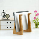 Large Bamboo Wood Computer Cooling Bracket Beech Wood Tablet Desktop Storage Rack