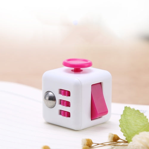 3 PCS Decompression Cube Toy Adult Decompression Dice, Colour: White + Rose Red