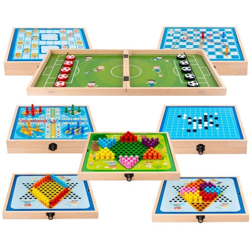 8 In 1 B Beech Multi-Function Game Chess Two-Person Battle Parent-Child Interaction Ejection Chess