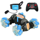 Watch Gesture Sensing Remote Control Car Drift Off-Road Vehicle Rc Stunt Deformation Car, Model: 88A Double Remote Control (Blue)