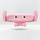2 PCS Cartoon Air Outlet Navigation Buckle Type Gravity Car Phone Holder, Colour: Pink