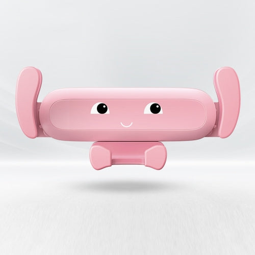 2 PCS Cartoon Air Outlet Navigation Buckle Type Gravity Car Phone Holder, Colour: Pink