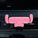 2 PCS Cartoon Air Outlet Navigation Buckle Type Gravity Car Phone Holder, Colour: Pink Mirror