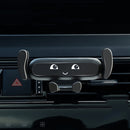 2 PCS Cartoon Air Outlet Navigation Buckle Type Gravity Car Phone Holder, Colour: Black Suction Cup Base Dual-use Model