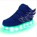 Children Colorful Light Shoes LED Charging Luminous Shoes, Size: 29(Blue)