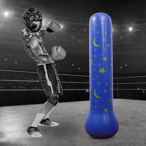 Moon and Stars Pattern Children Inflatable Tumbler Vertical Boxing Column Inflatable Punching Bag Sandbag, Height: 1.6m