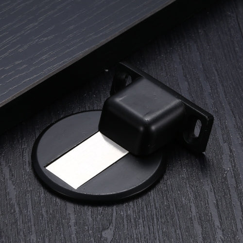 2 PCS Zinc Alloy Non-Perforated Suction Silent Strong Magnetic Door Stopper Black