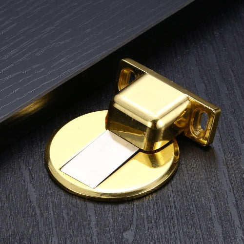 2 PCS Zinc Alloy Non-Perforated Suction Silent Strong Magnetic Door Stopper Bright Gold