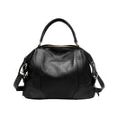 2P1006 Ladies Single-Shoulder Leather Messenger Bag, Colour: Black (S)