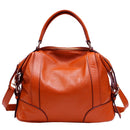 2P1006 Ladies Single-Shoulder Leather Messenger Bag, Colour: Orange (L)