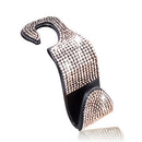 3 PCS Car Rear Seat Hooks Car Seats Multi-Function Diamond-Studded Hooks, Colour: Gray Diamond