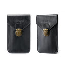 2 PCS WEIXIER 8639 Outdoor Belt Phone Waist Bag Men Business Buckle Vertical Cover Purse Wallet(Black)