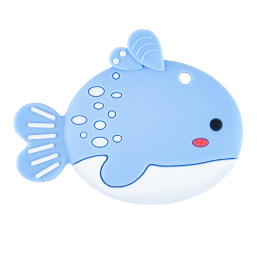 MJYJ019 2 PCS Silicone Baby Teether Children Molar Stick Toy, Colour: Small Fish-Blue