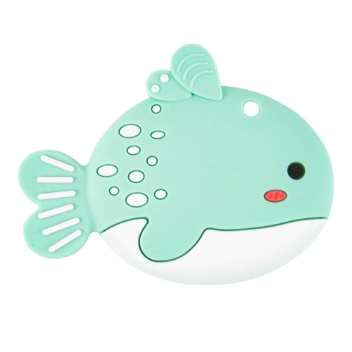 MJYJ019 2 PCS Silicone Baby Teether Children Molar Stick Toy, Colour: Small Fish-Green