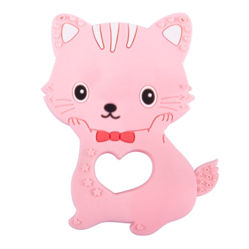 MJYJ019 2 PCS Silicone Baby Teether Children Molar Stick Toy, Colour: Kitten-Pink