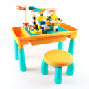 Multifunctional Building Table Learning Toy Puzzle Assembling Toy For Children, Style: Table + Chair + 83 Blocks