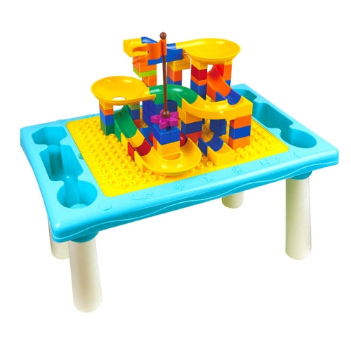 Multifunctional Building Table Learning Toy Puzzle Assembling Toy For Children, Style: Table +76 Blocks