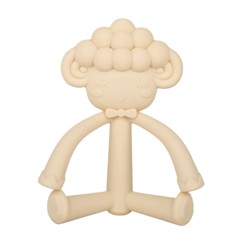 2 PCS Three-Dimensional Cartoon Silicone Baby Teether Molar Rods Children Toys Maternal And Child Supplies(Beige Sheep )