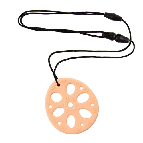 M010093 4 PCS Silicone Lotus Root Tablets Baby Soothing Teether Children Molars Toys Maternal And Child Supplies, Colour: Yellow With Lanyard