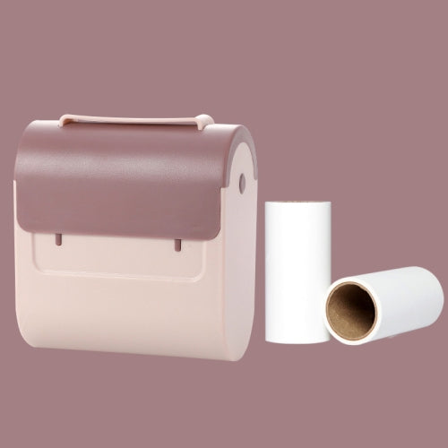 4 PCS Tearable Roller Sticking Device With Dust Cover Pet Hair Scraper(Pink)