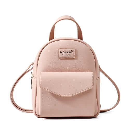 D7002 Mini Student Backpack PU Shoulder Ladies Bag, Colour: Pink