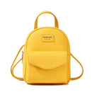 D7002 Mini Student Backpack PU Shoulder Ladies Bag, Colour: Yellow