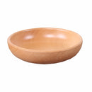 Round Fruit Plate Salad Bowl Thick Wood Dried Fruit Plate Fruit Sushi Plate, Specification: 25cm