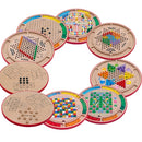 10 in 1 Checkers Flying Chess Backgammon Toy Wooden Puzzle Parent-Child Desktop Board Game