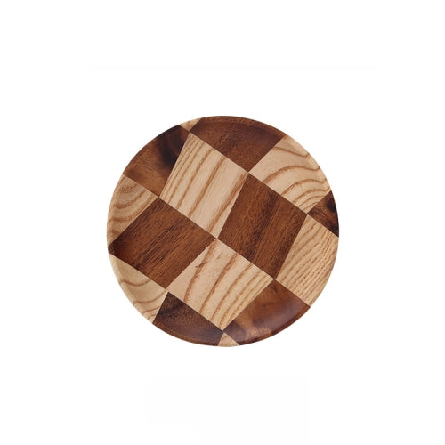 Wooden Tray Dinner Plate Household Fruit Cake Dessert Plate Wooden Dish Round 15cm