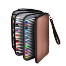 184 Hole Art Storage Pencil Case Multicolor Sketch Pen Color Lead Large Capacity Stationery Box(Brown)