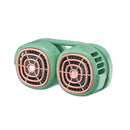 HD-E12 Lazy Small Fan Student Outdoor Desktop USB Folding Portable Hanging Neck Fan(Matcha Green)