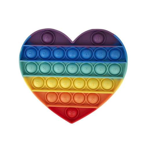 5 PCS Children Math Logic Educational Toys Silicone Pressing Parent-Child Game, Style: Love (Rainbow)