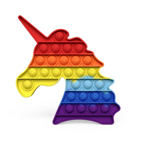 5 PCS Children Math Logic Educational Toys Silicone Pressing Parent-Child Game, Style: Unicorn (Rainbow)