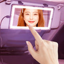 Touch LED Car Makeup Mirror Beauty Mirror Car Sun Visor Makeup Mirror(Black)