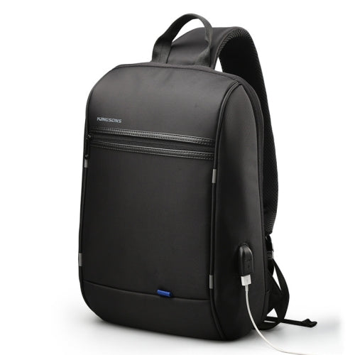 Kingsons KS3165 Crossbody One-Shoulder Computer Backpack Leisure School Bag(Black)