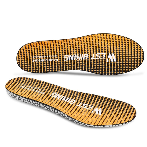 WEST BIKING Bicycle Riding Insole Sports Slow Shock PU Comfortable Insole, Size: 37-38(Yellow)